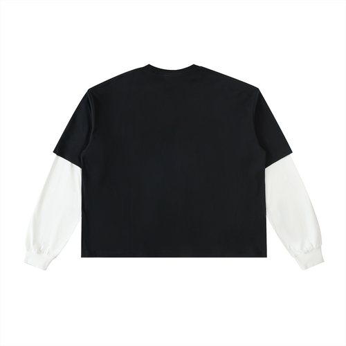 Drift Line Layered Cotton T-shirt