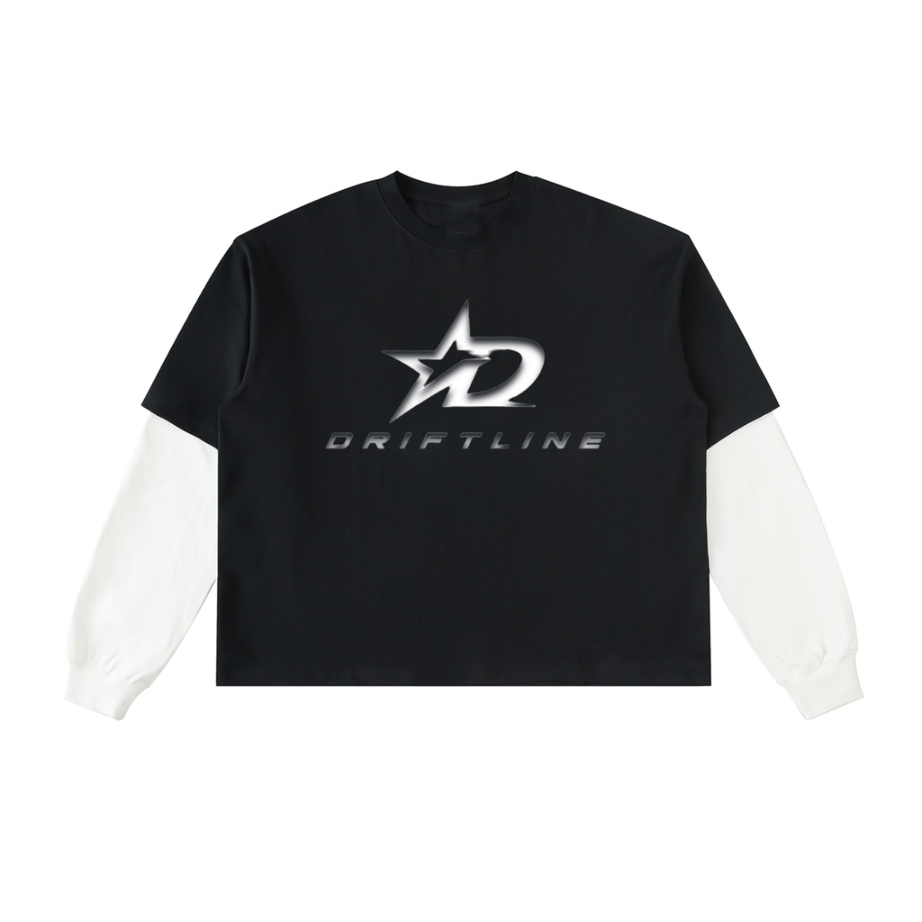 Drift Line Layered Cotton T-shirt